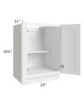 Aspen White Shaker 24" Full Height Door Base Cabinet
