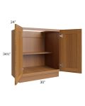  Artisan Walnut Shaker 30" Full Height Door Base Cabinet