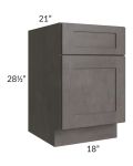 Midtown Dark Grey Shaker 18" File Base Cabinet