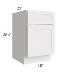 Midtown Cloud Shaker 18" File Base Cabinet