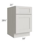 Midtown Light Grey Shaker 18" File Base Cabinet