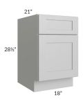 Midtown Painted Grey Shaker 18" File Base Cabinet