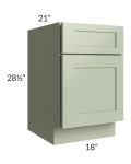 Midtown Pistachio Green Shaker 18" File Base Cabinet