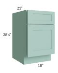 Midtown Mint Green Shaker 18" File Base Cabinet