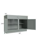 Woodland Green Shaker 24" 2-Drawer Base Cabinet
