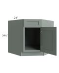 Woodland Green Shaker 24" 2-Drawer Base Cabinet