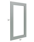 Woodland Green Shaker 18x36 Glass Door 