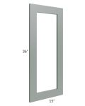 Woodland Green Shaker 24x36 Corner Glass Door