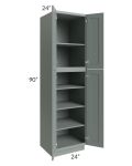 Woodland Green Shaker 24" 2-Drawer Base Cabinet