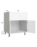 Milan White Matte 30" Farm Sink Base Cabinet