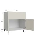 Milan Beige Matte 33" Farm Sink Base Cabinet