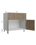 Milan Pecan 36" Farm Sink Base Cabinet