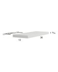 Euro White Grain 36" Floating Wall Shelf