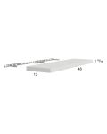 Euro White Grain 48" Floating Wall Shelf