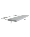 Asheville Grey Shaker 60" Floating Shelf