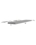 Euro Grey 60" Floating Wall Shelf