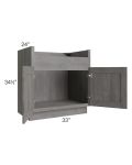 Providence Slate Grey 33" Farm Sink Base Cabinet