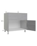 Euro Grey 36” Farm Sink Base Cabinet
