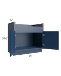 Portland Navy Blue 36" Farm Sink Base Cabinet
