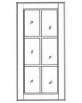 Belfast White 12x42 Mullion Glass Door (Cabinet Sold Separately)