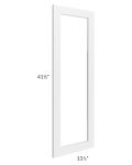 Stratus White Clear Glass Door for a 24x42 Diagonal Corner Wall Cabinet (Cabinet Sold Separately)