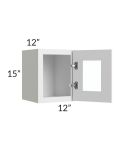 Bayville White 12x15 Wall Glass Door Cabinet