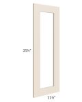 Midtown Cream Shaker 12x36 Clear Glass Door (Cabinet Sold Separately)