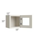 Asheville Cloud Shaker 15x15 Wall Glass Door Cabinet