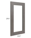 Midtown Dark Grey Shaker 15x30 Clear Glass Door (Cabinet Sold Separately)