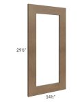 Midtown Mocha Shaker 15x30 Clear Glass Door (Cabinet Sold Separately)