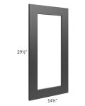 Midtown Black Shaker 15x30 Clear Glass Door (Cabinet Sold Separately)