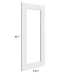 Tuscan Cloud 15x36 Clear Glass Door (Cabinet Sold Separately)