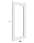 Midtown Cloud Shaker 15x36 Clear Glass Door (Cabinet Sold Separately)