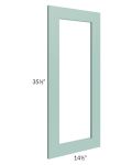 Midtown Mint Green Shaker 15x36 Clear Glass Door (Cabinet Sold Separately)