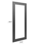 Vienna Black 15x36 Clear Glass Door (Cabinet Sold Separately)