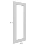 Tuscan Painted Grey 15x42 Clear Glass Door (Cabinet Sold Separately)