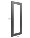 Midtown Black Shaker 15x42 Clear Glass Door (Cabinet Sold Separately)
