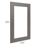 Midtown Dark Grey Shaker 18x30 Clear Glass Door (Cabinet Sold Separately)