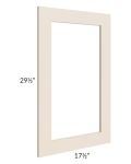 Midtown Cream Shaker 18x30 Clear Glass Door (Cabinet Sold Separately)