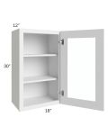 Township White 18x30 Wall Glass Door Cabinet