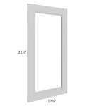 Tuscan Painted Grey 18x36 Clear Glass Door (Cabinet Sold Separately)