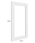 Midtown Cloud Shaker 18x36 Clear Glass Door (Cabinet Sold Separately)