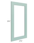 Midtown Mint Green Shaker 18x36 Clear Glass Door (Cabinet Sold Separately)