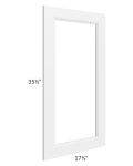 Union White 18x36 Clear Glass Door (Cabinet Sold Separately)