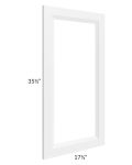 Salem White 18x36 Clear Glass Door (Cabinet Sold Separately)
