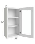Township White 18x36 Wall Glass Door Cabinet