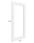 Union White 18x42 Clear Glass Door (Cabinet Sold Separately)