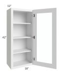 Township White 18x42 Wall Glass Door Cabinet