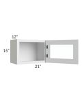 Bayville White 21x15 Wall Glass Door Cabinet