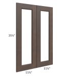 Tuscan Kona Brown 24x36 Clear Glass Door (Cabinet Sold Separately)